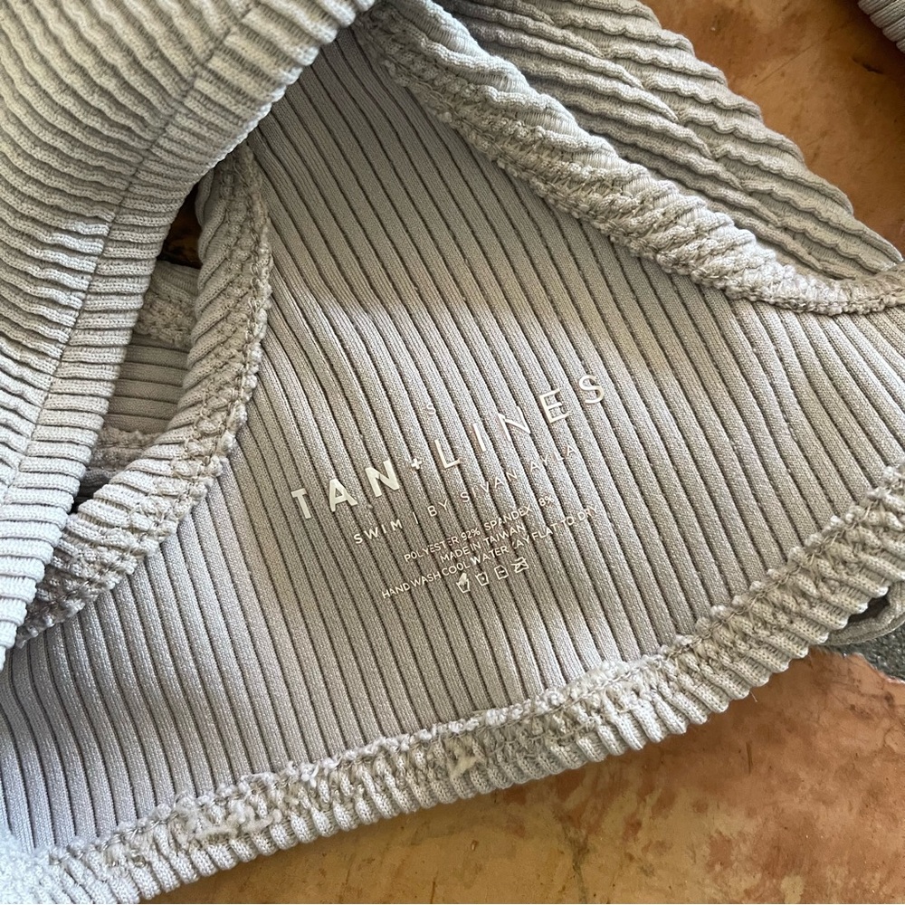 Light Grey Ribbed Bikini Set - Picture 6 of 6